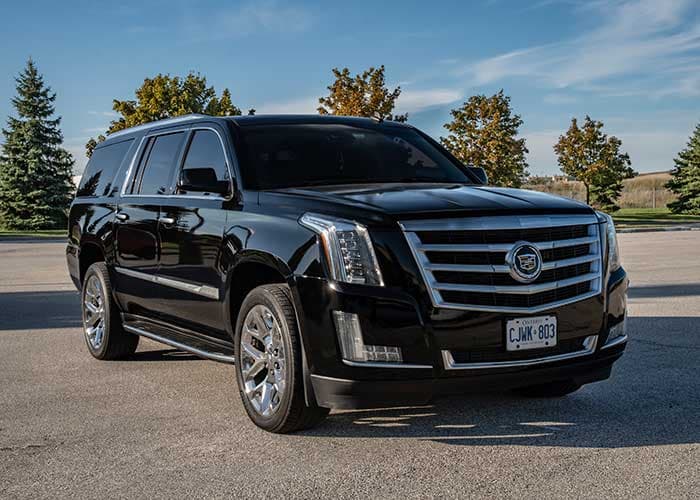 Cadillac Escalade SUV for transportation services in Georgetown, ON