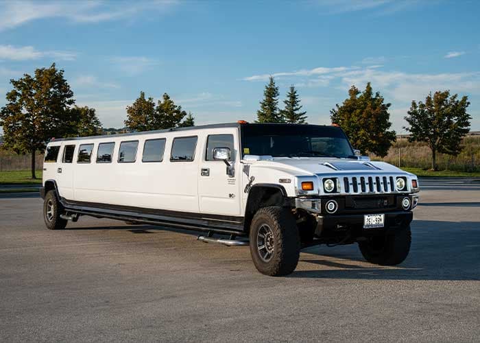 20 Passenger Hummer Limo for wedding limousine service in Georgetown, ON